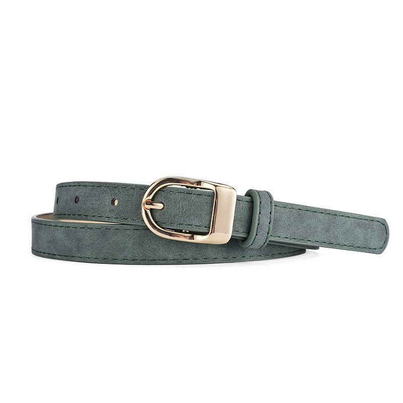 2025 new women's Korean fashion belt student jeans decorative thin belt - Negative Apparel