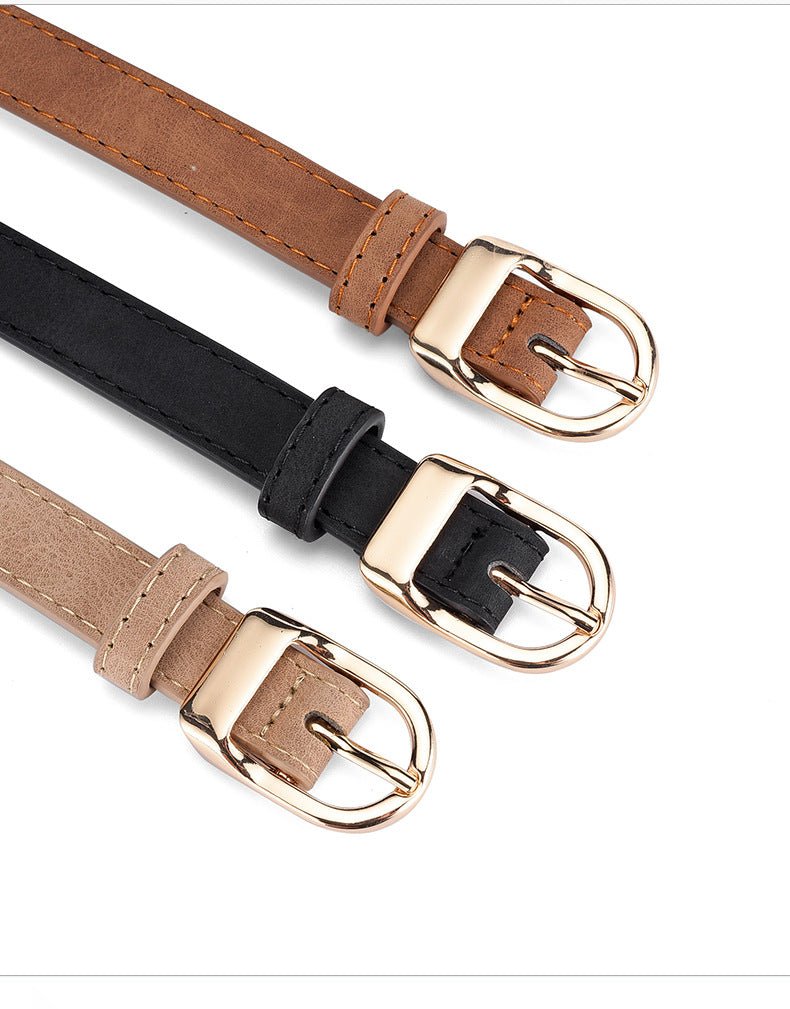 2025 new women's Korean fashion belt student jeans decorative thin belt - Negative Apparel