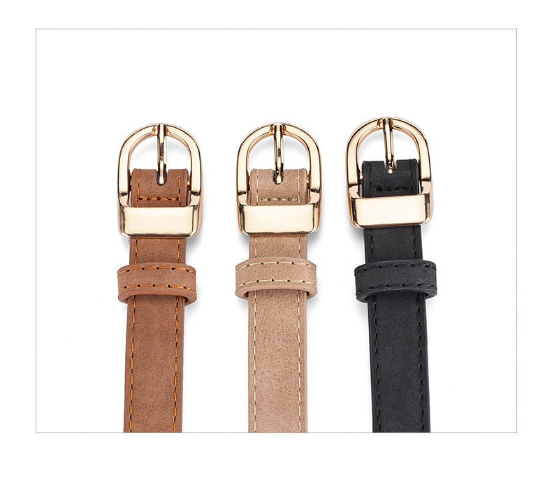 2025 new women's Korean fashion belt student jeans decorative thin belt - Negative Apparel