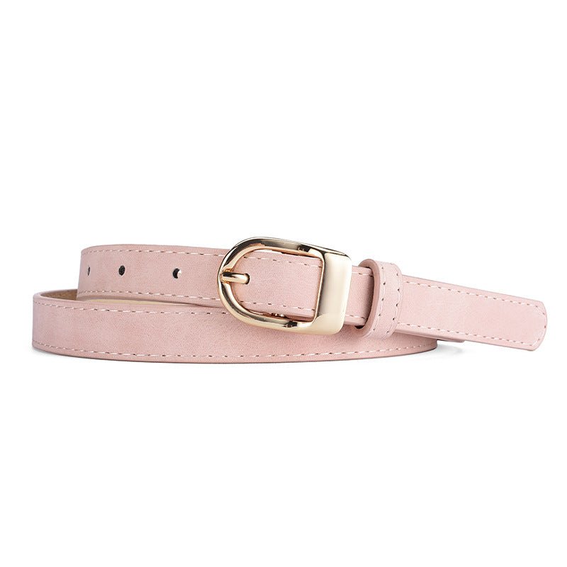 2025 new women's Korean fashion belt student jeans decorative thin belt - Negative Apparel