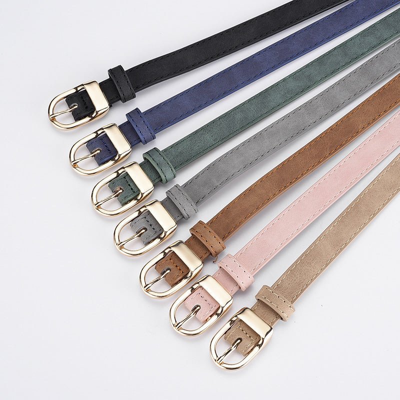2025 new women's Korean fashion belt student jeans decorative thin belt - Negative Apparel