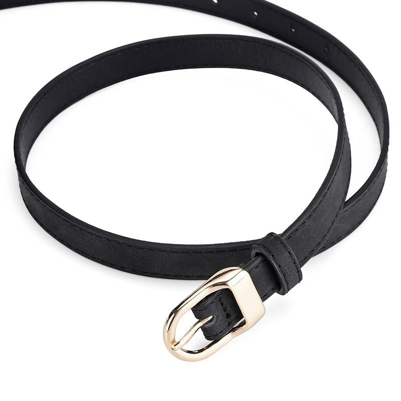 2025 new women's Korean fashion belt student jeans decorative thin belt - Negative Apparel