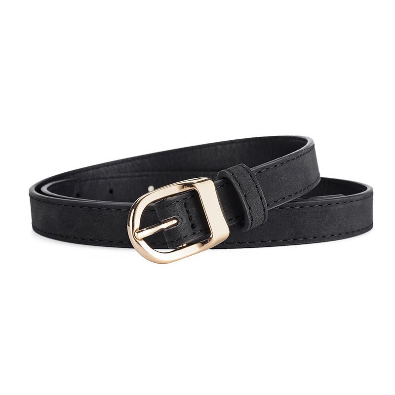 2025 new women's Korean fashion belt student jeans decorative thin belt - Negative Apparel