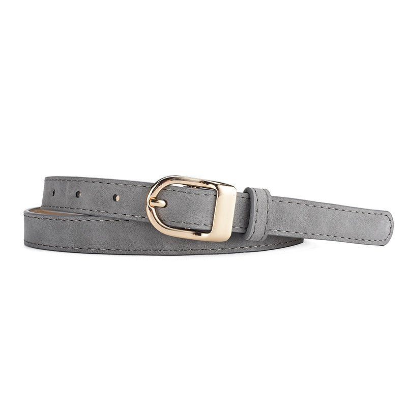 2025 new women's Korean fashion belt student jeans decorative thin belt - Negative Apparel