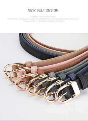 2025 new women's Korean fashion belt student jeans decorative thin belt - Negative Apparel