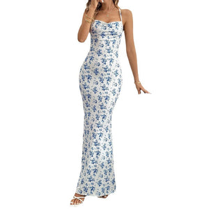2025 Spring/Summer – Sweet & Fresh Suspender Backless Floral Holiday Dress - Negative Apparel