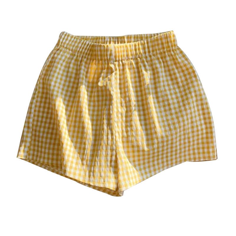 2025 summer new an and n vacation plaid shorts ebay beach pants hot pants women - Negative Apparel