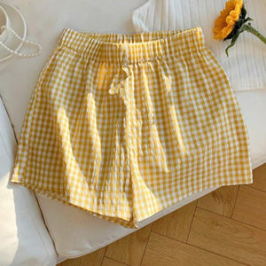 2025 summer new an and n vacation plaid shorts ebay beach pants hot pants women - Negative Apparel