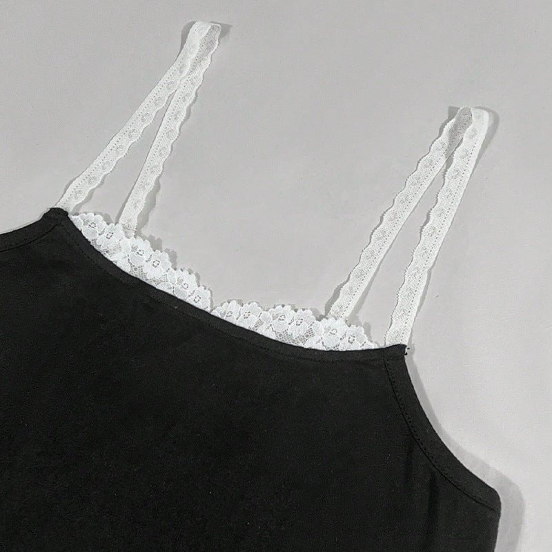 2025 summer new foreign trade slim - fit small vest top - Negative Apparel