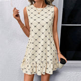 2025 summer new sleeveless plaid A midi dress - Negative Apparel