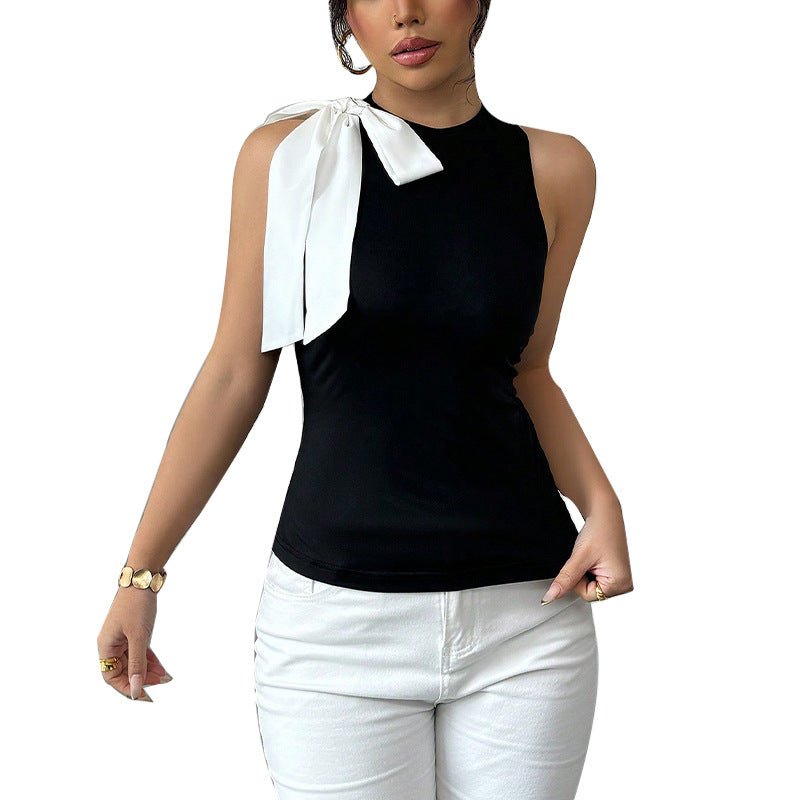 2025 summer new small vest style blouse - Negative Apparel
