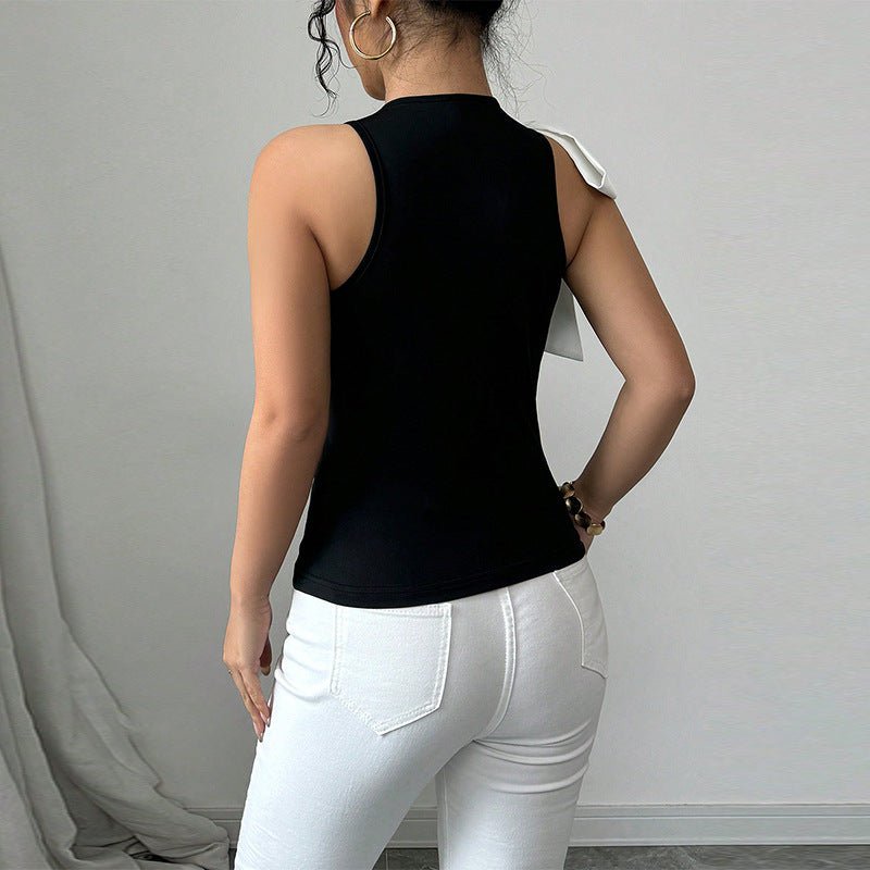 2025 summer new small vest style blouse - Negative Apparel