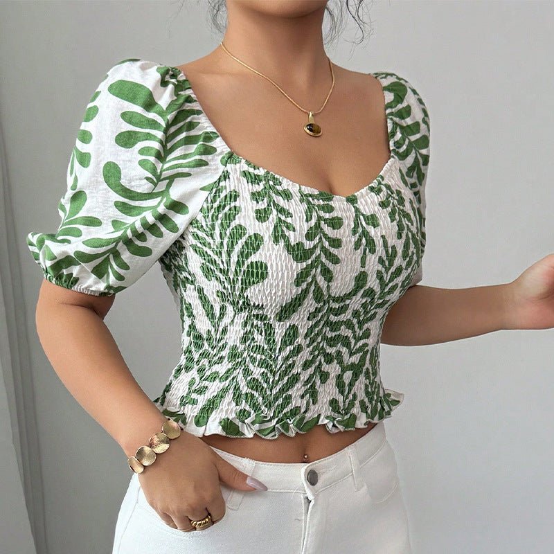 2025 summer style short shirts are wrapped with slim - fitting edge tops for women - Negative Apparel