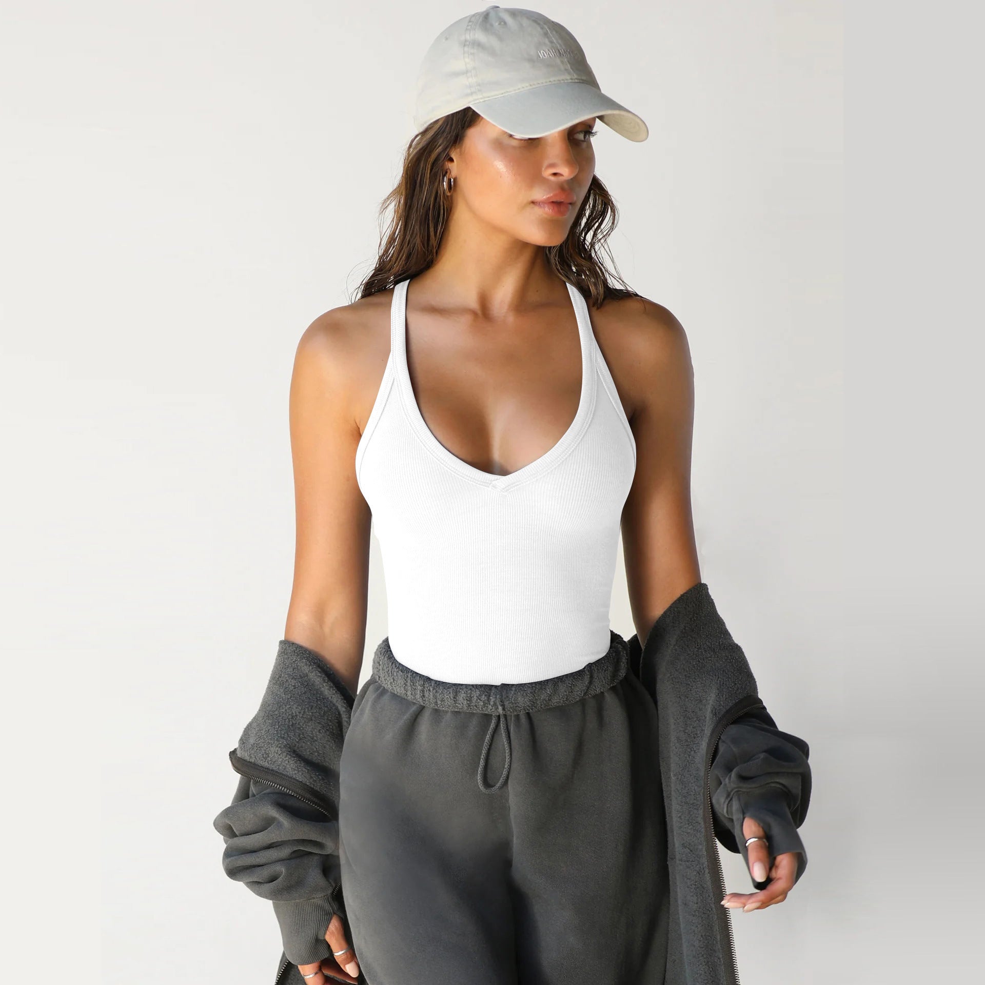 2025 Winter Sexy Streetwear Slim Ribbed Knit Crop Top - Negative Apparel