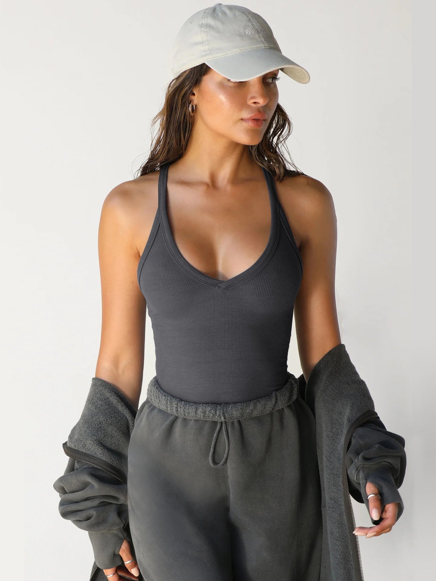 2025 Winter Sexy Streetwear Slim Ribbed Knit Crop Top - Negative Apparel