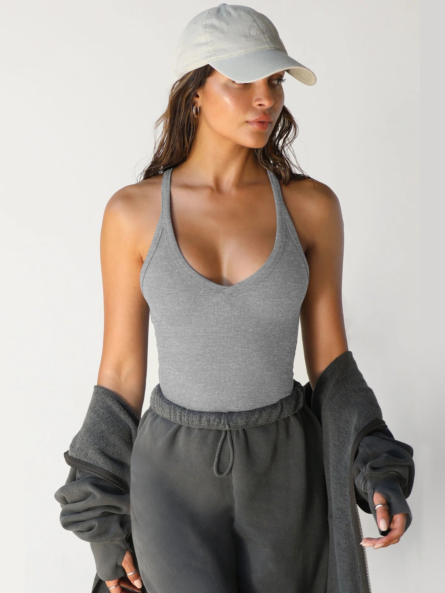 2025 Winter Sexy Streetwear Slim Ribbed Knit Crop Top - Negative Apparel