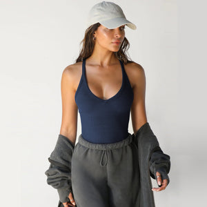 2025 Winter Sexy Streetwear Slim Ribbed Knit Crop Top - Negative Apparel