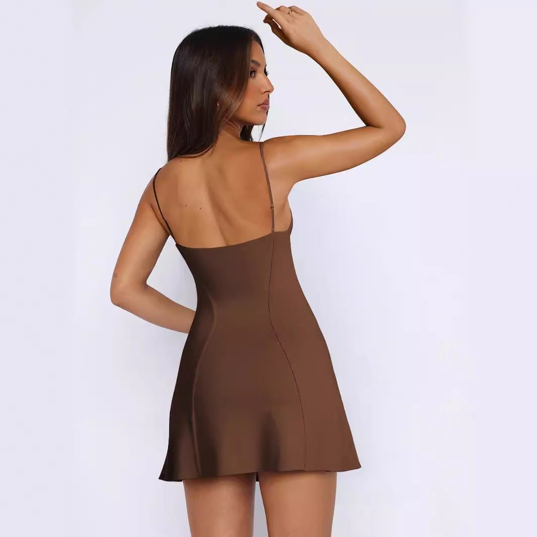 2025 Winter Women's Backless Bodycon Mini Dress - Negative Apparel