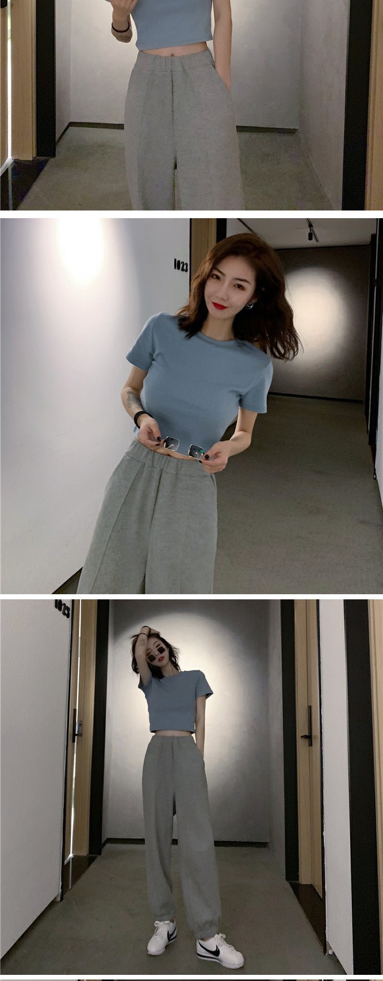 9 colors short style navel - baring solid color short - sleeved T-shirt for women summer 2025 tops - Negative Apparel