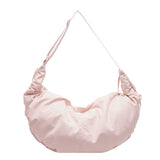 Pleated Strap Crescent Bag