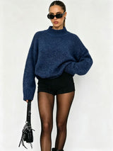 Mock Neck Knit Sweater
