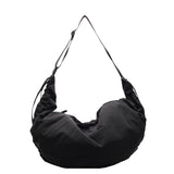 Pleated Strap Crescent Bag