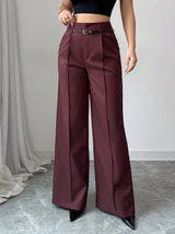 Loose Straight Leg Suit Trousers
