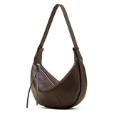 Leather Croissant Shoulder Bag