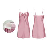 Padded Halter Satin Nightdress