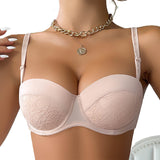The Lace Lift | Nude/Black Lace Push-Up Underwire Bra