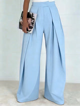 Pinch Pleat Wide Leg Suit Trousers