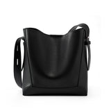 Leather Commuter Bucket Bag