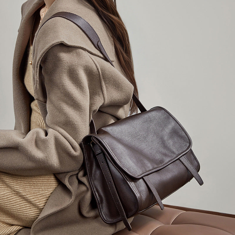 Large Leather Shoulder Handbag