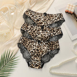 The Leopard Tease | Women's Leopard Print Mid-Rise Triangle Panties (3-Pack)