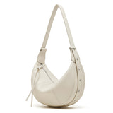 Leather Croissant Shoulder Bag