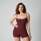 Lace Strap Boyshort Bodysuit