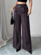 Loose Straight Leg Suit Trousers