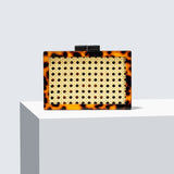 Rattan Effect Acrylic Clutch