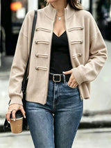 Thick Zip Knit Cardigan