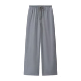 Linen Blend Drawstring Trousers
