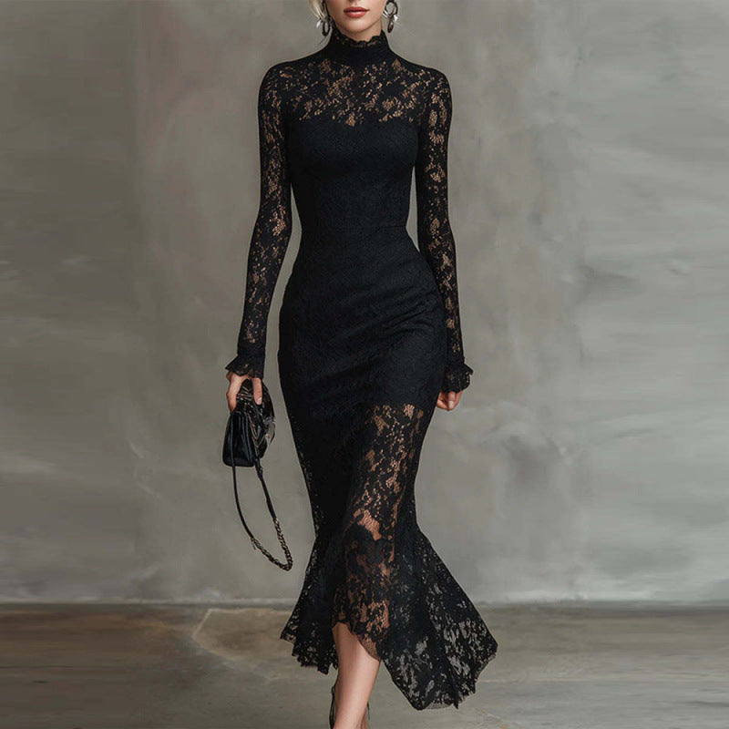 Floral Print Long Sleeve Maxi Dress