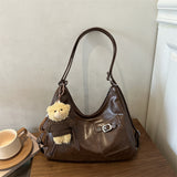 Tote Backpack with Plush Charm