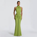 Halter Neck Fishtail Evening Gown