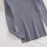 Retro Rib Knit Cropped V Cardigan