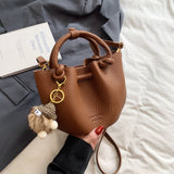 Pleated Bucket Crossbody Bag