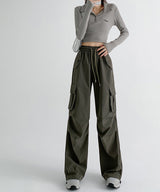 Straight Leg Casual Trousers