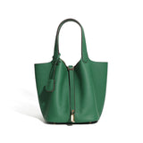 Leather Basket Handbag
