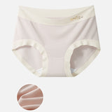 Large size panties women's modal mid-waist seamless without buttocks mulberry silk bacteriostatic crotch breathable women's briefs