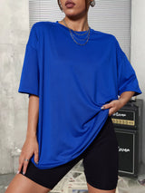 Summer medium and long multi-color half-sleeved casual versatile large-size T-shirt