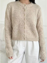 Plush Knit Button Cardigan